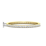 Thin Round Cut Eternity Band